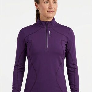 SUGOI Purple 1/4 Zip Performance Cycling Running Top -Size L